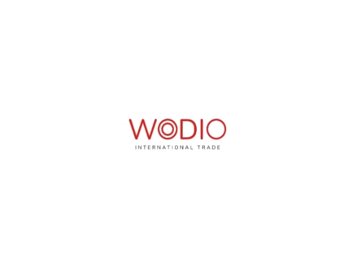 The Woodio International Trade logo on white.